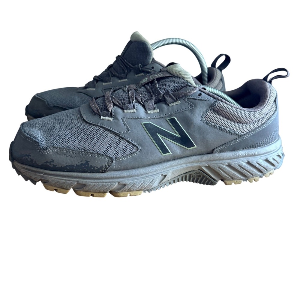 New Balance Trail Running Shoes Mens 11 510v5 MT510GR5 Gray Toe Protect EUC